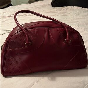 TIFFANY & FRED VINTAGE LARGE RED LEATHER BOWLING